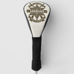 Couvre-club De Golf Badge de Rifles Adjoint Old West Sheriff Personnal