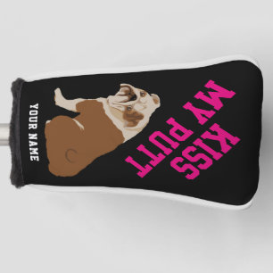Couvre-club De Golf Baiser anglais de bouledogue mon putt Headcover