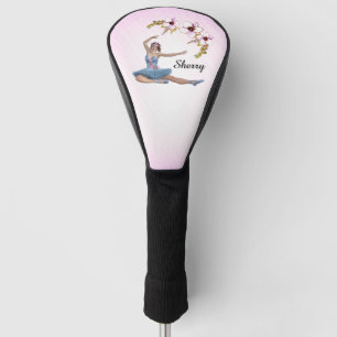 Couvre-club De Golf Ballerina en bleu rose personnel