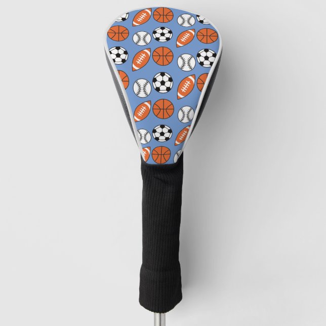 Couvre-club De Golf Ballons de sport amusants (Devant)