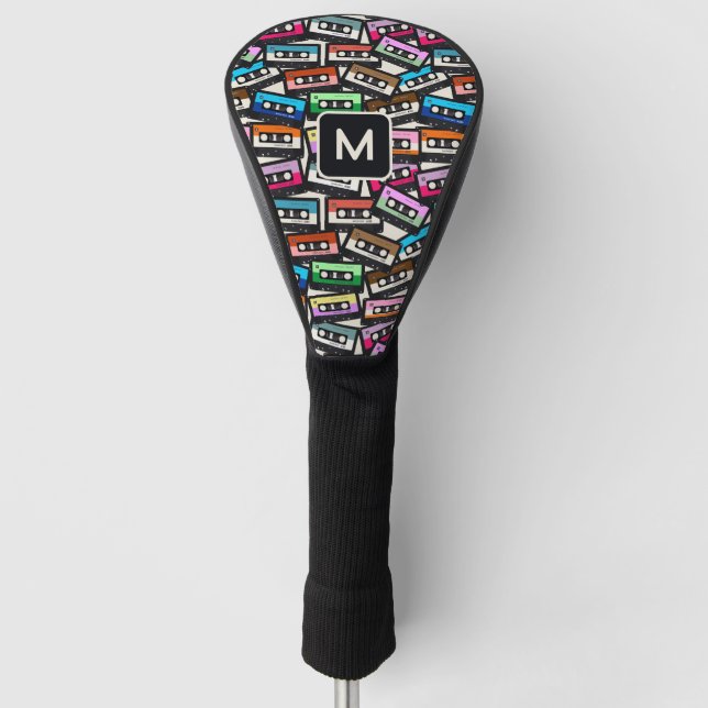 Couvre-club De Golf Bandes cascade monographique rétro personnalisées (Devant)