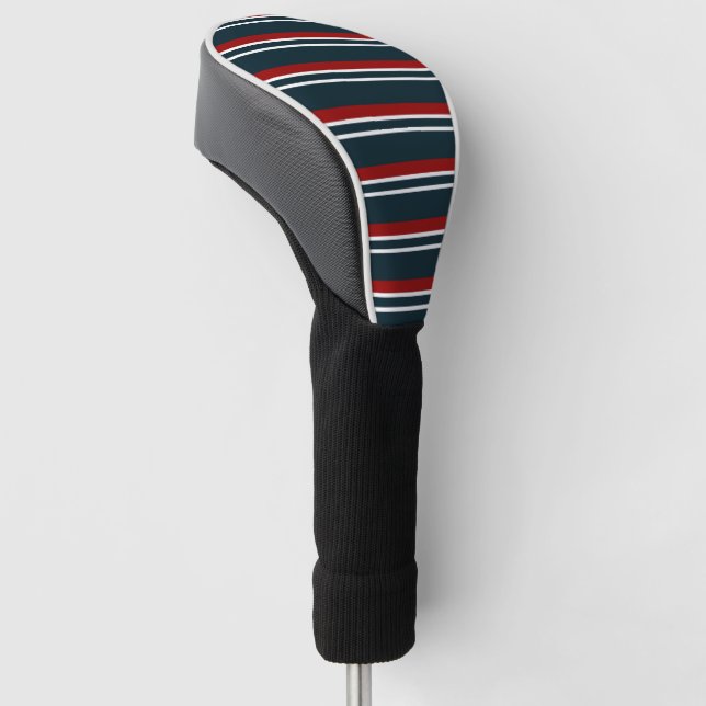 Couvre-club De Golf Bandes rouges rétro (Incliné)