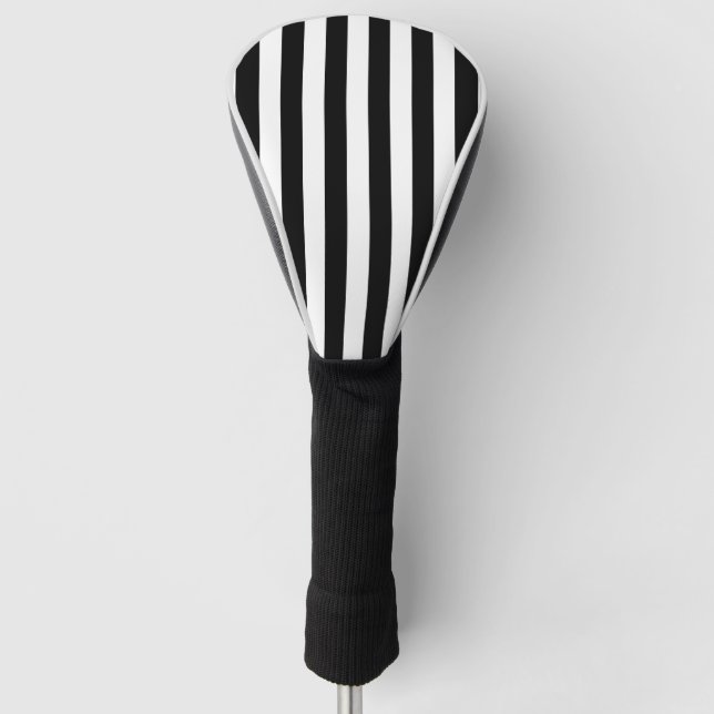 Couvre-club De Golf Bandes verticales noires (Devant)
