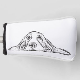 Couvre-club De Golf basset blanc