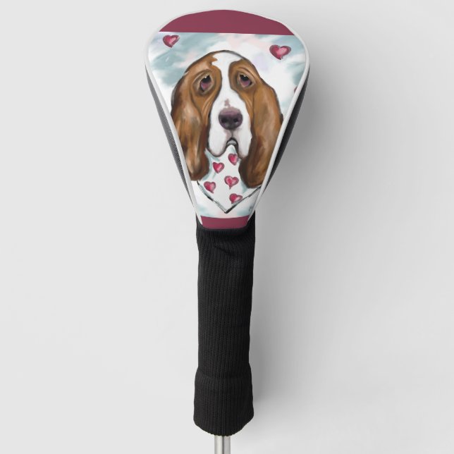 COUVRE-CLUB DE GOLF BASSET HOUND (Devant)