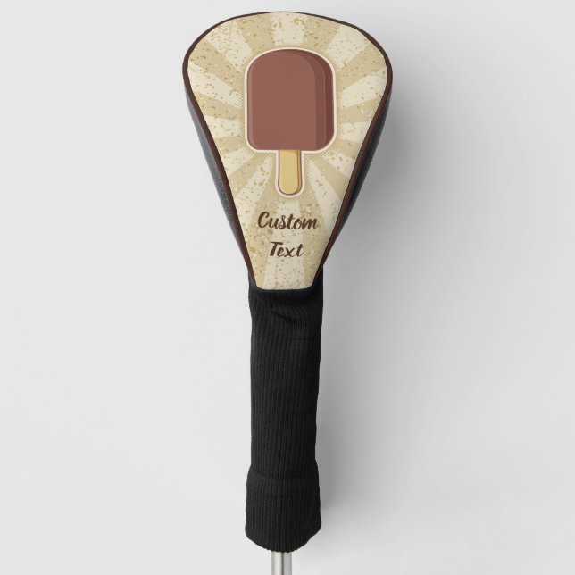 Couvre-club De Golf Bâton à crème glacée au chocolat (Devant)