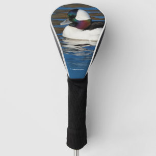 Couvre-club De Golf Beau canard à tête de buffle à l'étang d'hiver