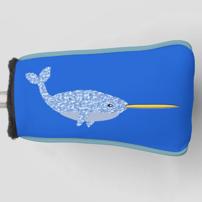 Couvre-club De Golf Bébé bleu mignon garçon Narwhal (Devant)