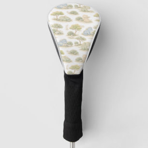Couvre-club De Golf Bébé dragon mignon Motif pastel de la forêt (1)