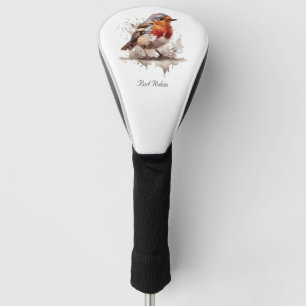 Couvre-club De Golf Bélier rouge mignon en aquarelle personnalisable