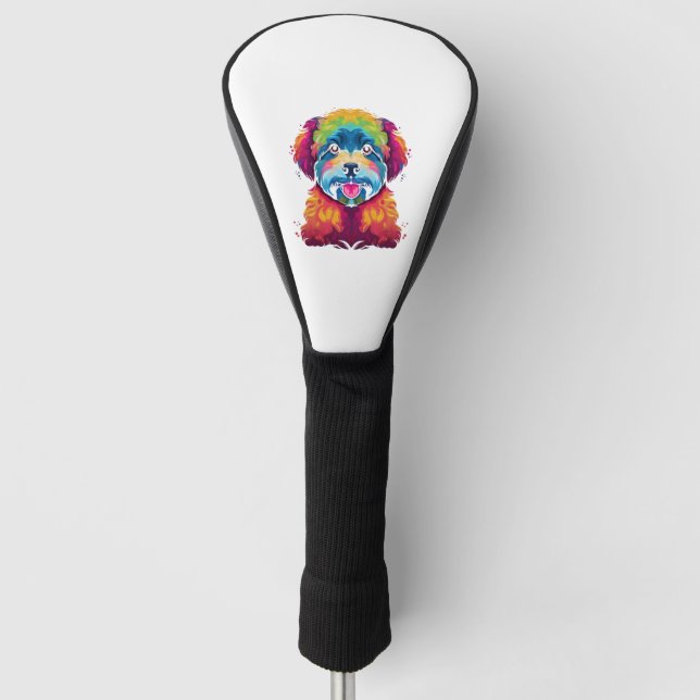 Couvre-club De Golf Bichon Frise Dog Pop Art (Devant)