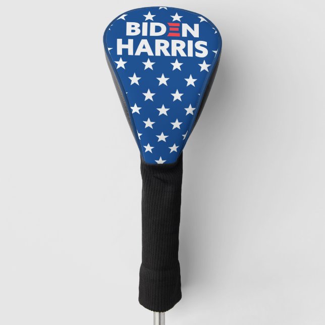 Couvre-club De Golf Biden / Harris White Stars Motif Blue (Devant)