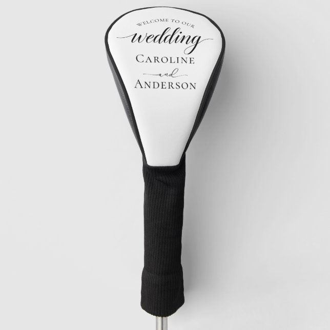 Couvre-club De Golf Bienvenue à notre mariage (Devant)