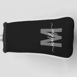 Couvre-club De Golf Black White Monogram