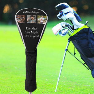 Couvre-club De Golf Black white photo collage homme mythe légende