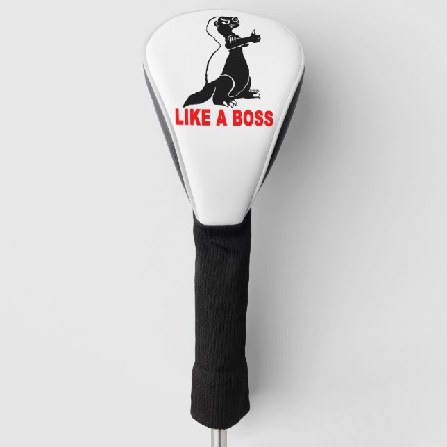 Couvre-club De Golf Blaireau de miel, comme un patron (Devant)
