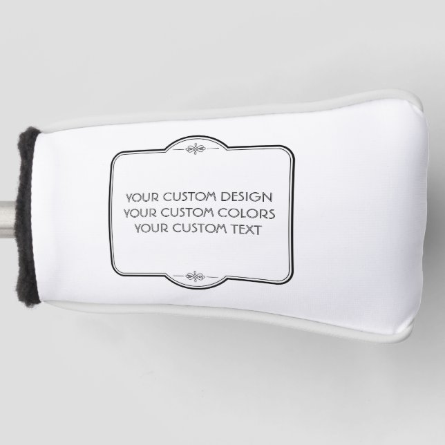 Couvre-club De Golf BLANC Votre Design Ici - (Devant)