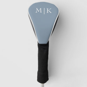Couvre-club De Golf Bleu et blanc poussiéreux Monogramme moderne