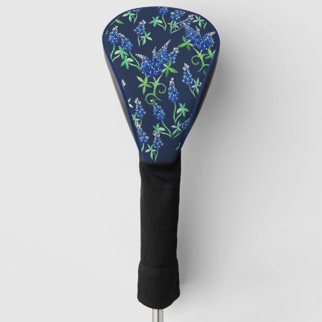 Couvre-club De Golf Bleus du Texas Floral Blue (Devant)