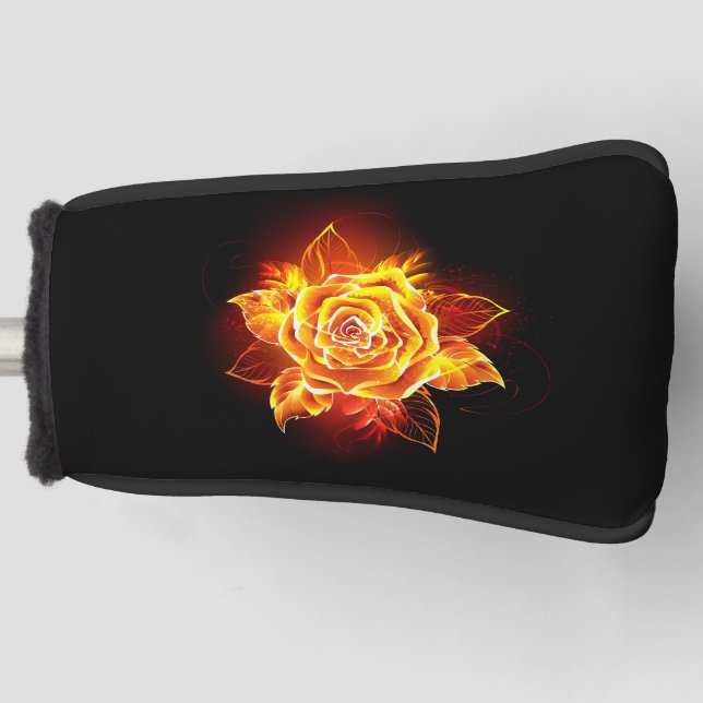 Couvre-club De Golf Blooming Fire Rose (Devant)