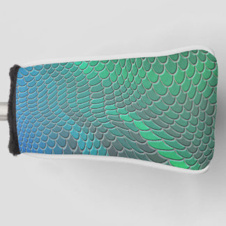 Couvre-club De Golf Blue Green mermaid scales, fish scale