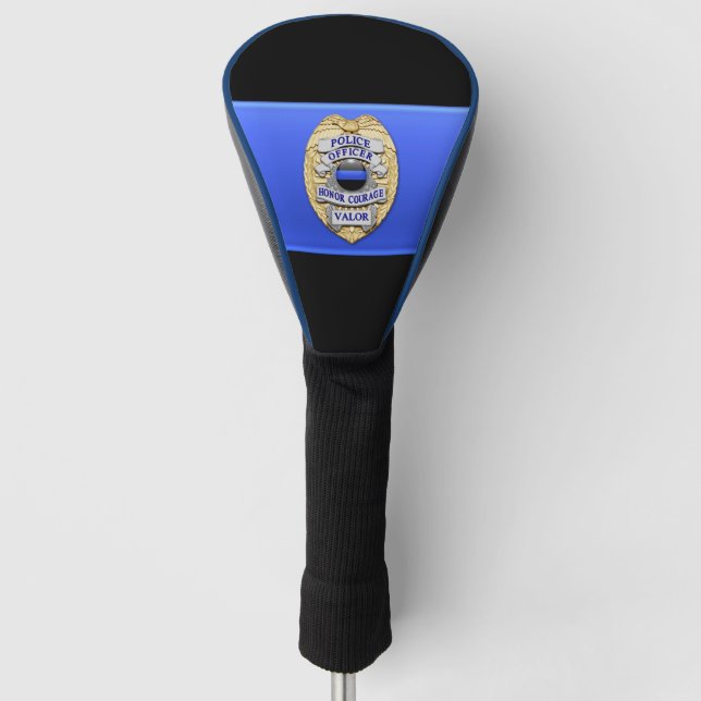 Couvre-club De Golf Blue Line mince honorent l'insigne (Devant)