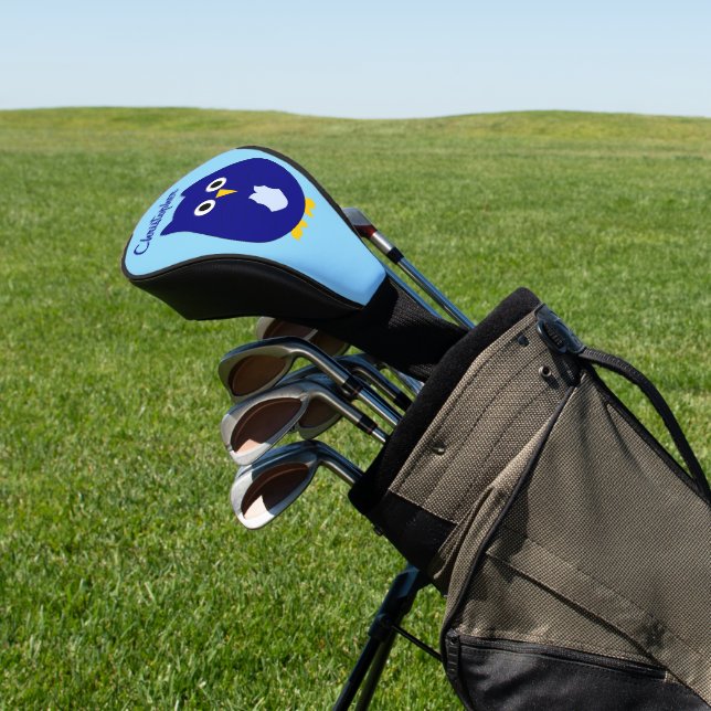 Couvre-club De Golf Blue Owl Design (In Situ)