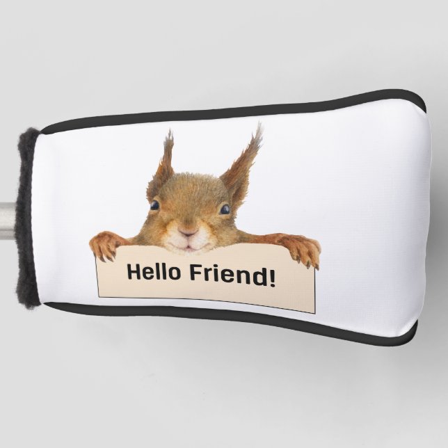 Couvre-club De Golf Bonjour ami Funny Squirrel (Devant)