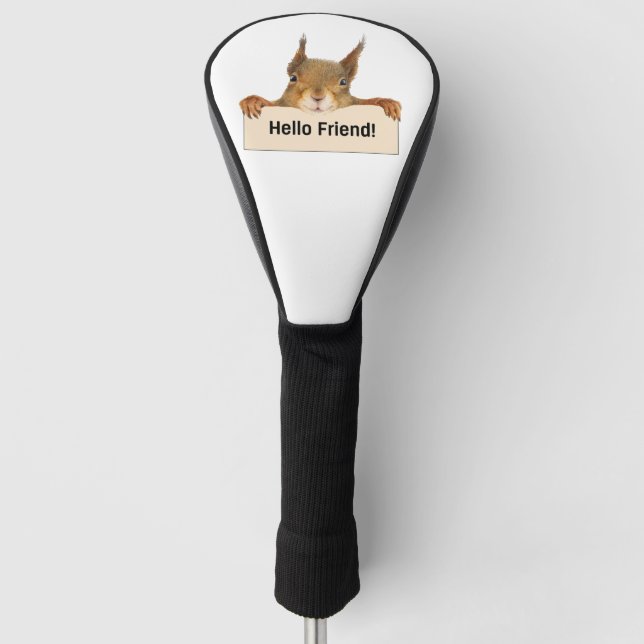 Couvre-club De Golf Bonjour ami Funny Squirrel (Devant)