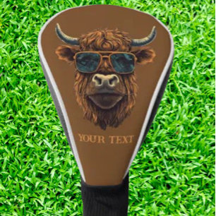 Couvre-club De Golf BOSS HIGHLANDER COW Golf Head Cover