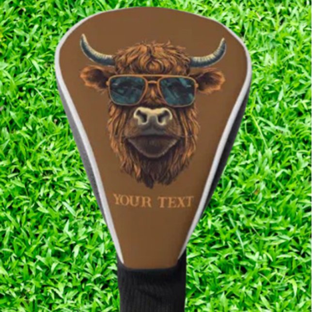 Couvre-club De Golf BOSS HIGHLANDER COW Golf Head Cover (Créateur téléchargé)