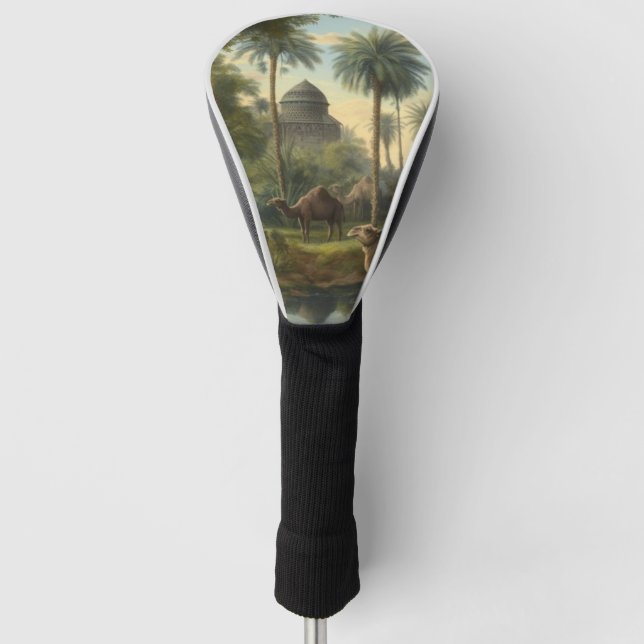 Couvre-club De Golf Botanique : dromadaires dans la jungle près d'une  (Devant)