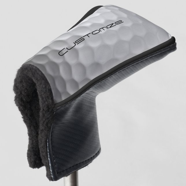 Couvre-club De Golf Boule de golf avec texte personnalisé (Devant 3/4)