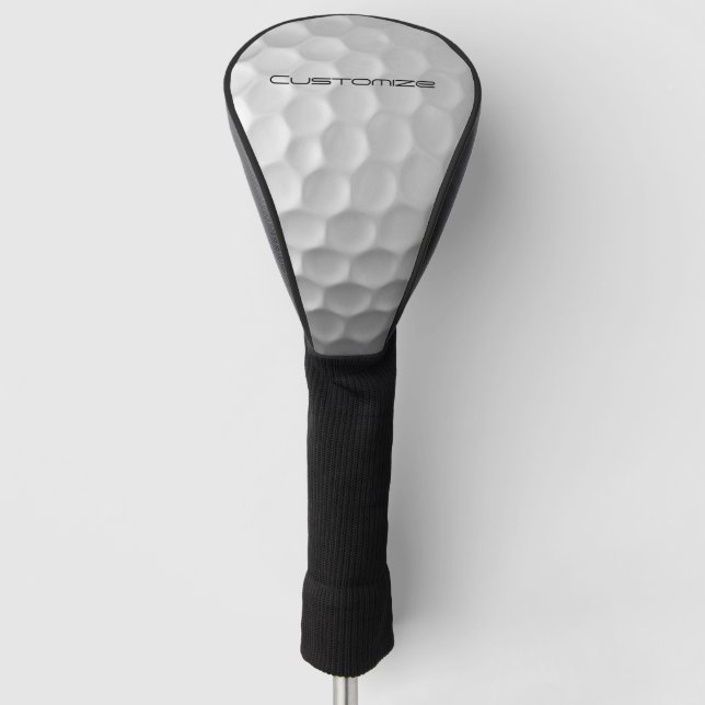 Couvre-club De Golf Boule de golf avec texte personnalisé (Devant)