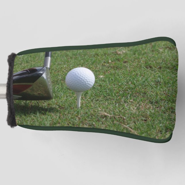 Couvre-club De Golf Boule de golf sur un tee Putter Golf Head Cover (Devant)