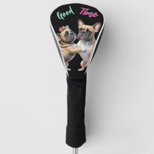 Couvre-club De Golf Bouledogue français amoureux Saint-Valentin