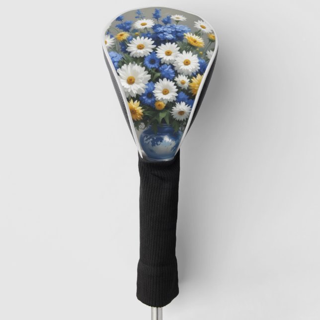 Couvre-club De Golf Bouquet de fleurs Elégante aquarelle (Devant)