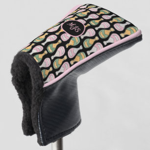 Couvre-club De Golf Bouteille Champagne Motif Dames Golf Tête Couvertu