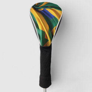 Couvre-club De Golf Brésil drapeau texture soie