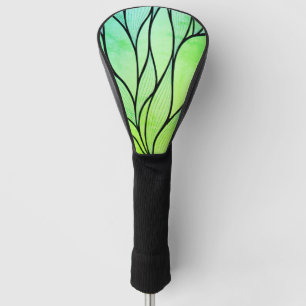 Couvre-club De Golf Bright Green Hues Creative Leave Motif