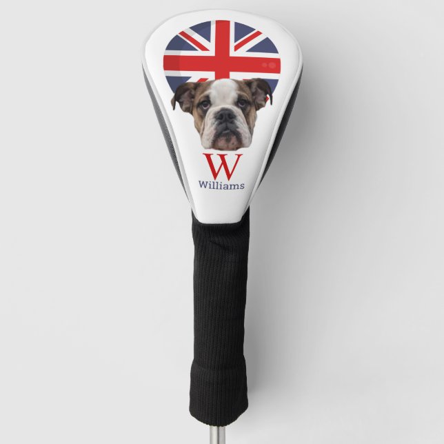 Couvre-club De Golf BRITISH BULLDOG Monogram Golf Head Couverture (Devant)