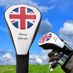 Couvre-club De Golf British Flag & Monogramme Golf Clubs Couvre le Roy