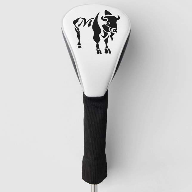 Couvre-club De Golf Buffle noir silhouette (Devant)