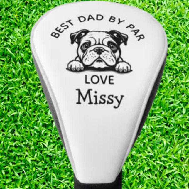 Couvre-club De Golf Bulldog Peeking Personnaliser Chiot Golf Tête Couv (Bulldog Puppy Customize Golf Head Cover introducing the ultimate accessory for dog-loving go)