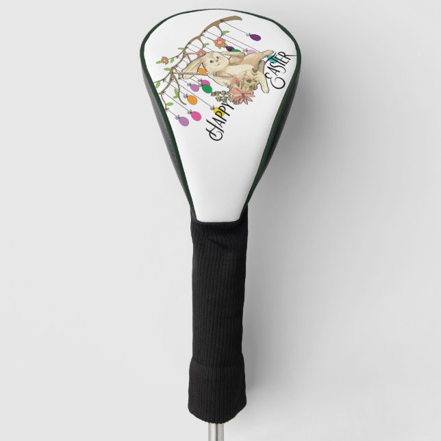 Couvre-club De Golf Bunny célèbre la fête de Pâques (Devant)