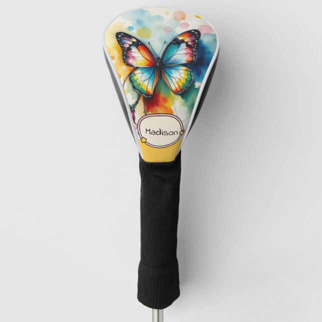 Couvre-club De Golf Butterfly Ink Customizable  (Devant)