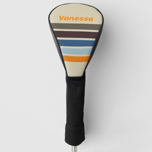 Couvre-club De Golf Butternut Fade Across Striping with Name (Devant)