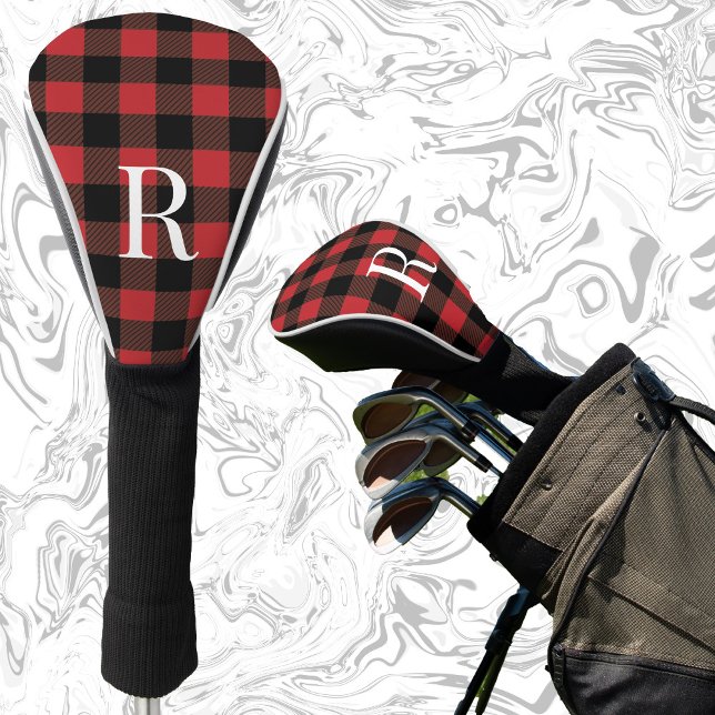 Couvre-club De Golf Cadeau classique monogramme de buffle plaid cadeau (Créateur téléchargé)