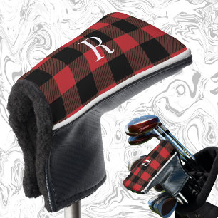 Couvre-club De Golf Cadeau classique monogramme de buffle plaid cadeau