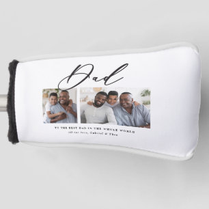 Couvre-club De Golf Cadeau minime de script multi photo moderne